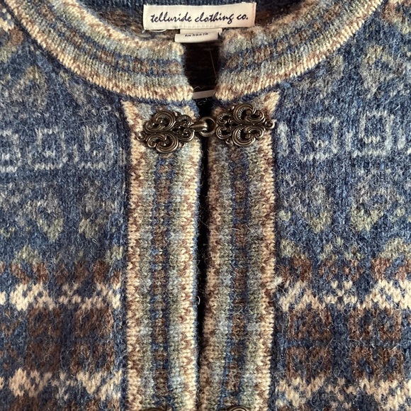 NWT Nordic Inspired Wool Cardigan with Frog Clasps Size S - Picture 3 of 7